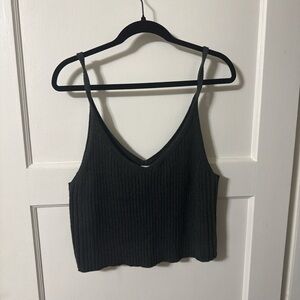 American Eagle Outfitters Charcoal Knit Tank